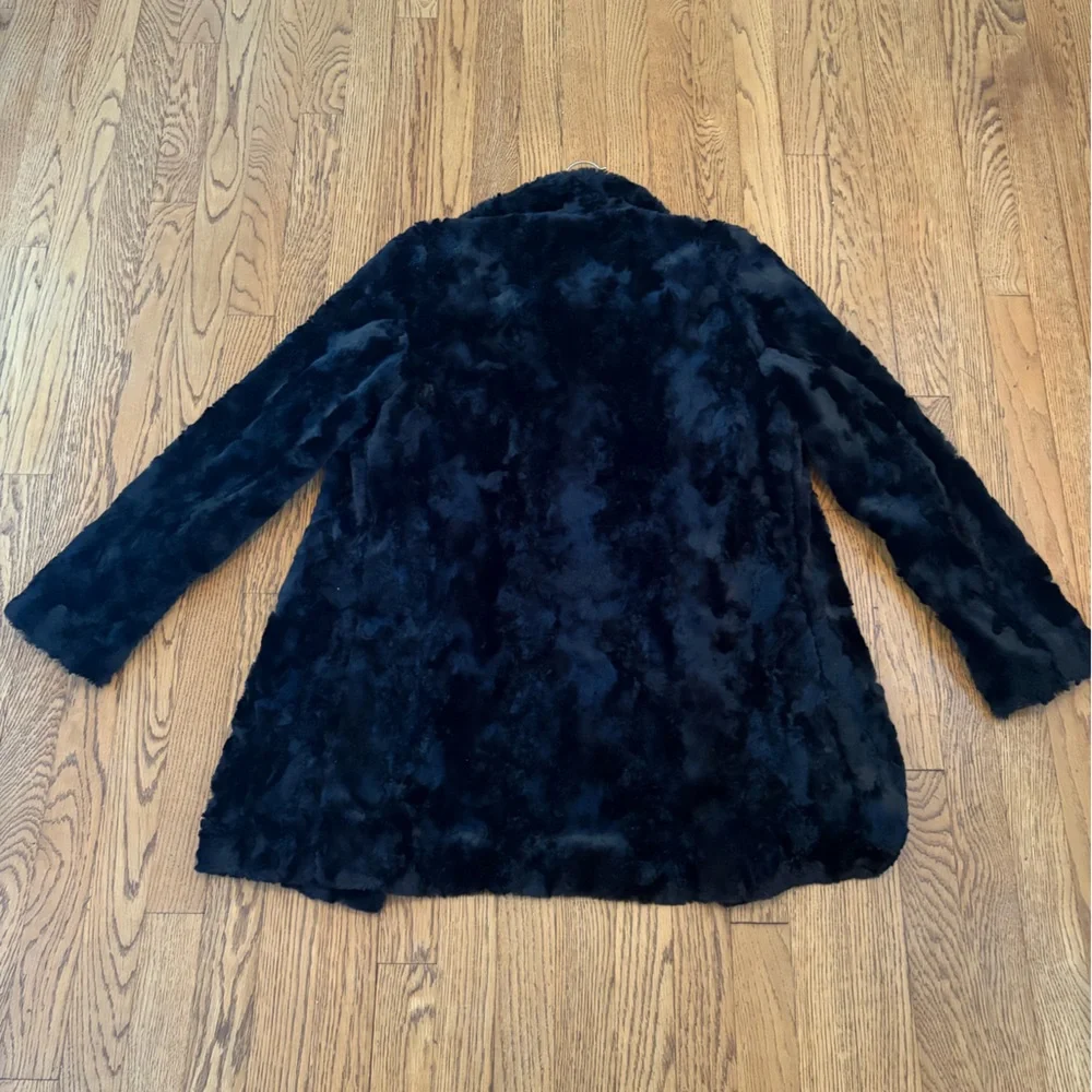 FIFTEEN TWENTY BLACK FAUX FUR COAT – SIZE S - Picture 3 of 3